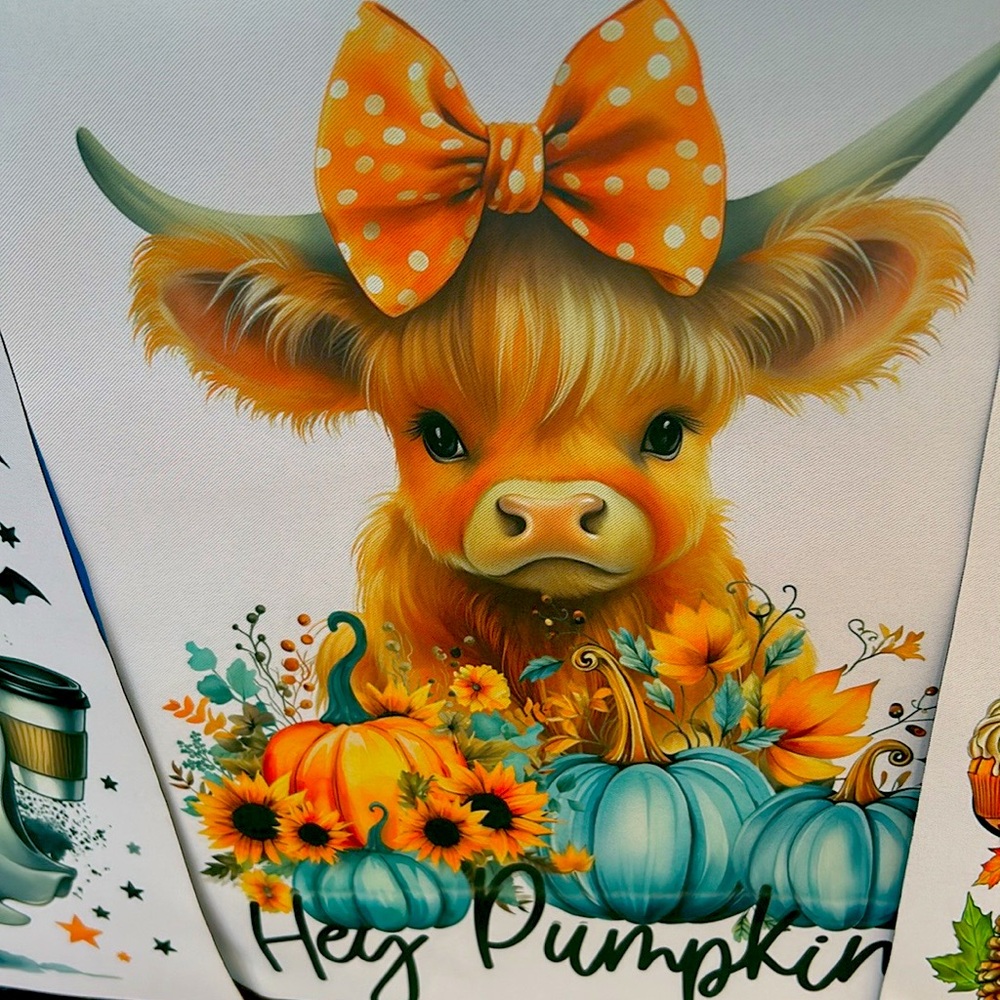 Hey pumpkin handmade yard flag. Perfect for fall